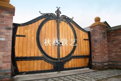 铁艺塑木门